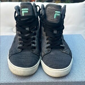 Fila Textile Smokescreen (Womens size 11) Gray High Top Shoes